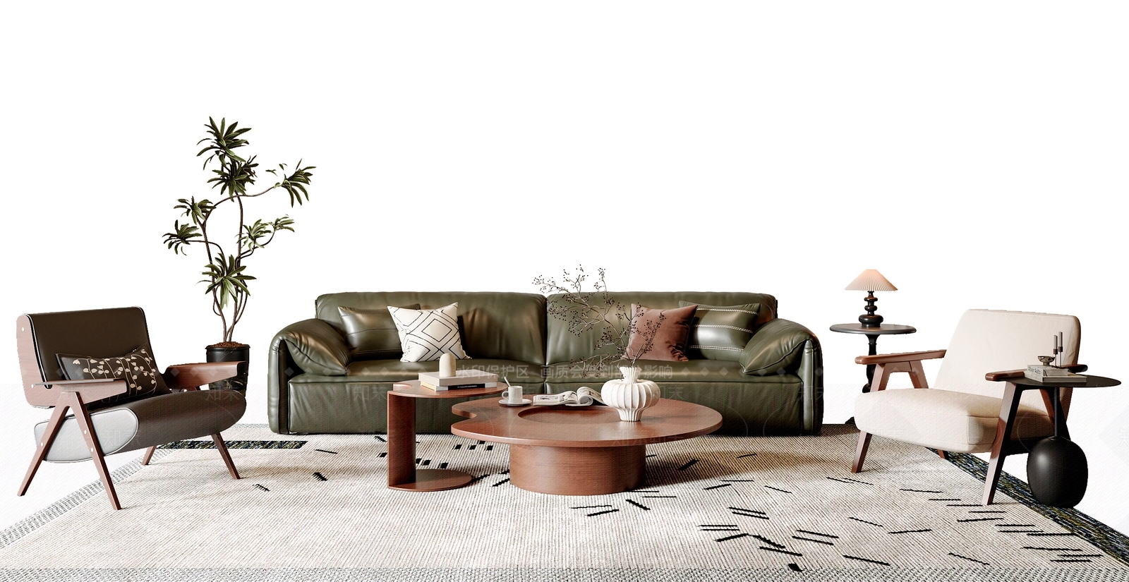 法式中古沙发组合SU模型下载【ID:1189380399】