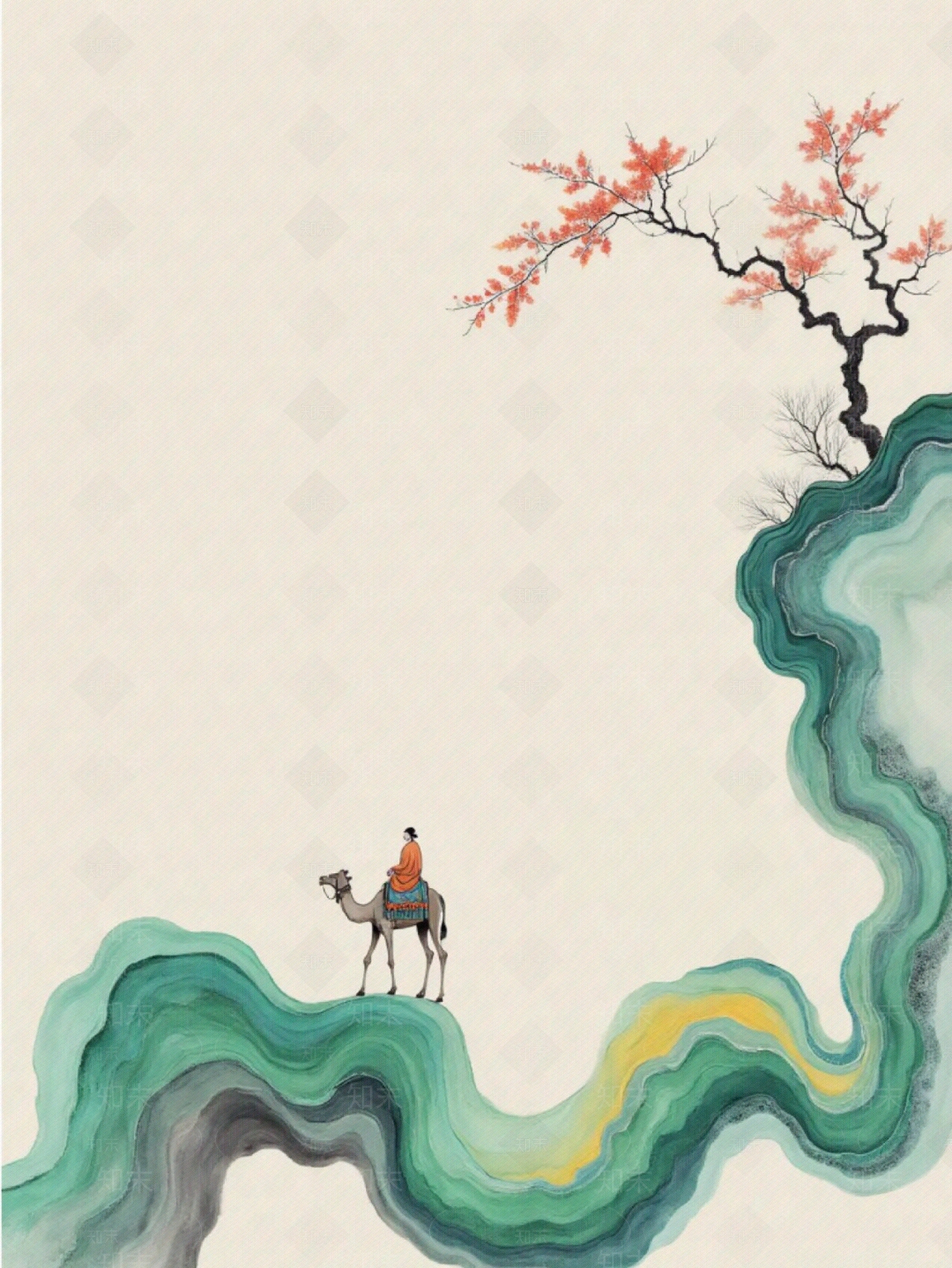 山水画高清贴图材质