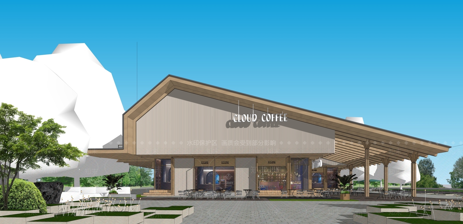 现代新中式其他商业建筑SU模型下载【ID:1189394065】