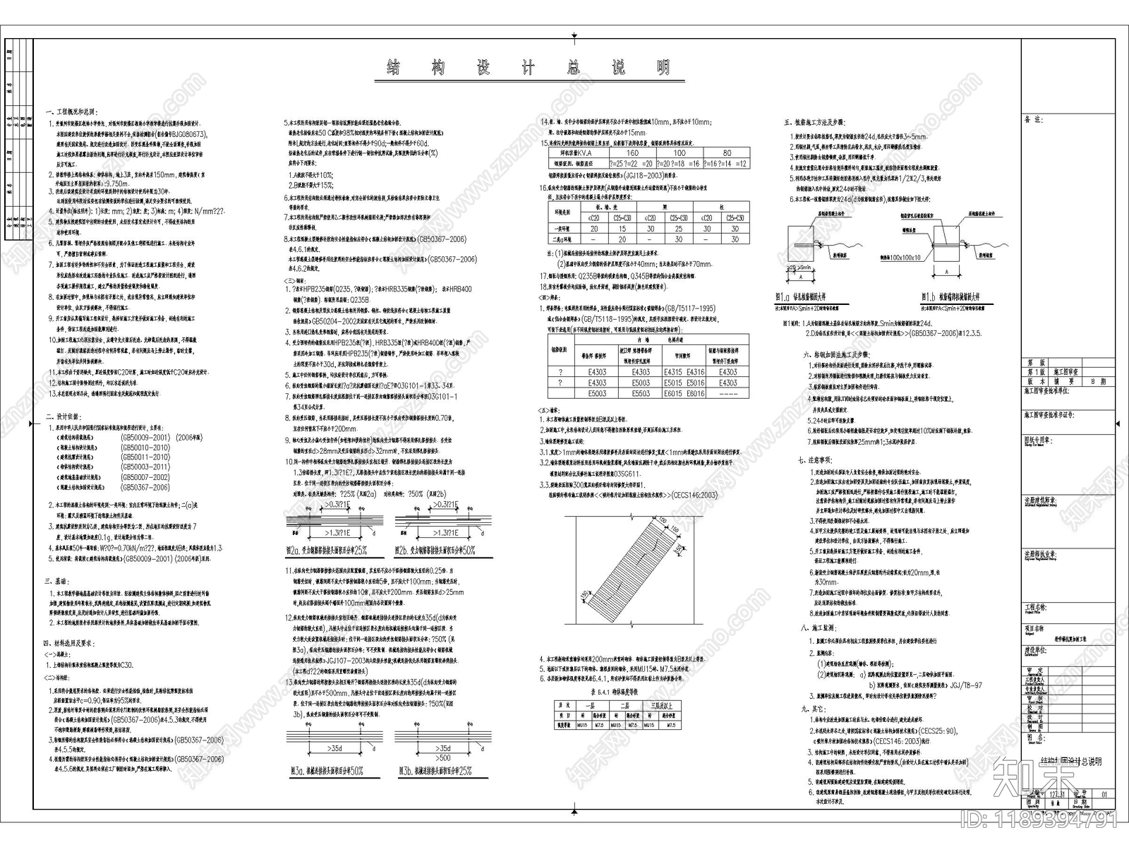 现代设计说明cad施工图下载【ID:1189394791】