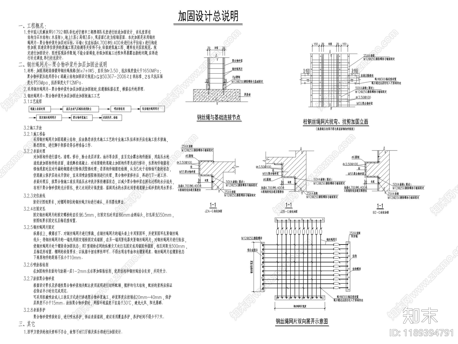 现代设计说明cad施工图下载【ID:1189394791】