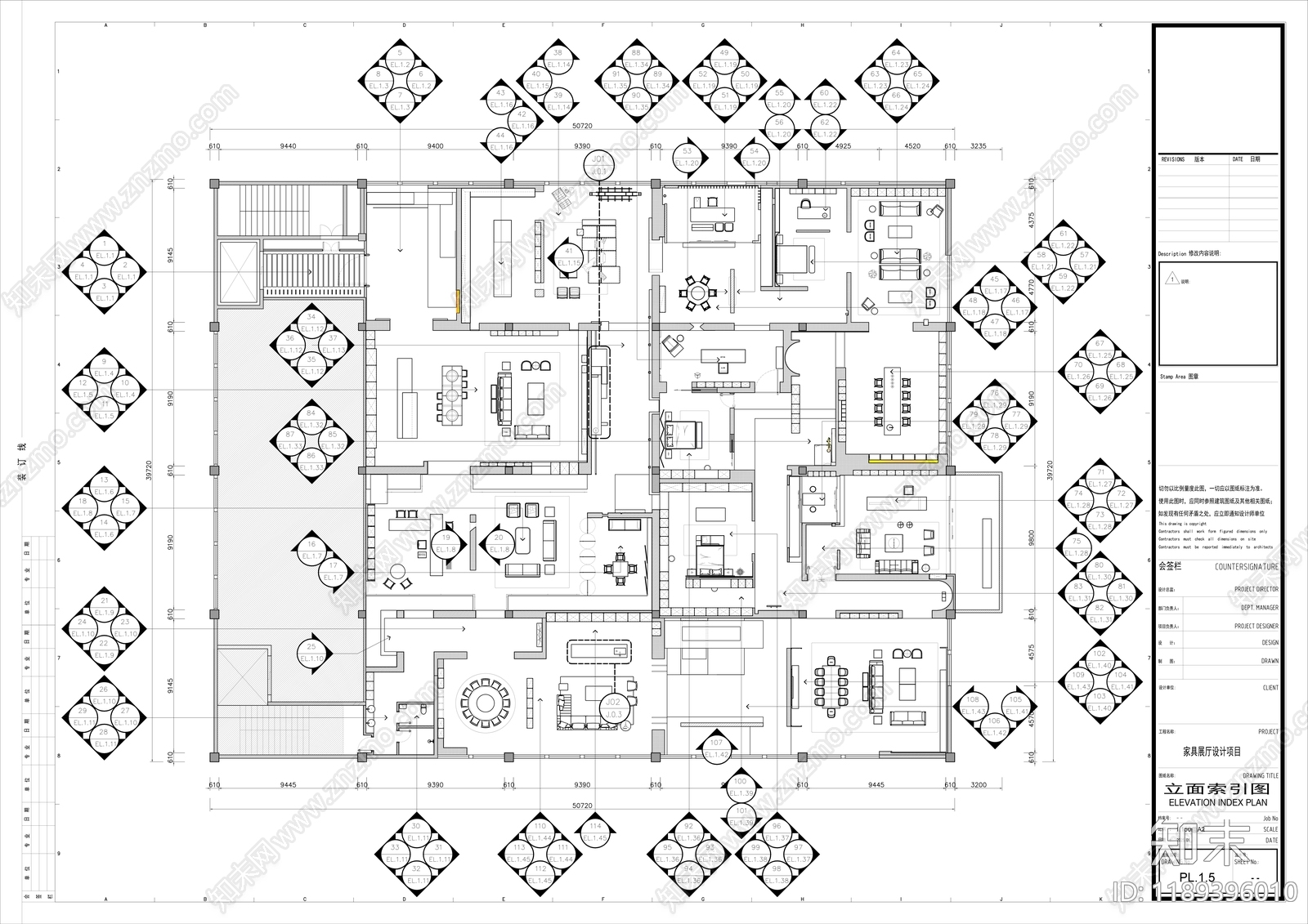 软膜天花施工图下载【ID:1189396010】