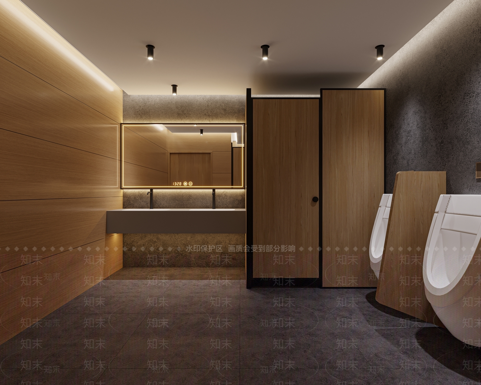 现代简约公共卫生间3D模型下载【ID:1189398548】