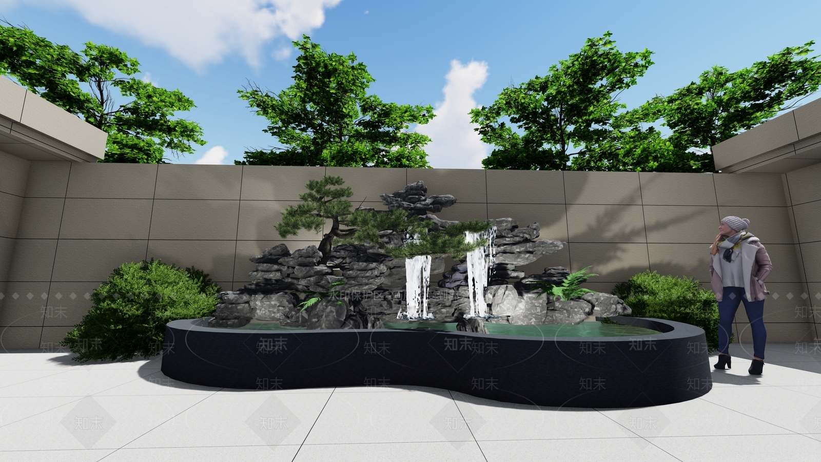 现代新中式乡村庭院SU模型下载【ID:1189405439】