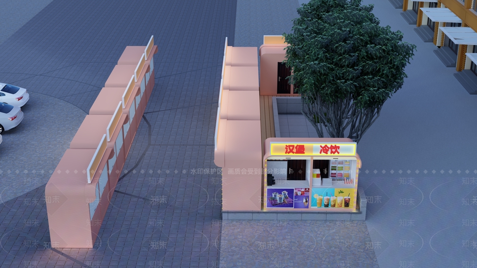 现代商业外摆SU模型下载【ID:1189406117】