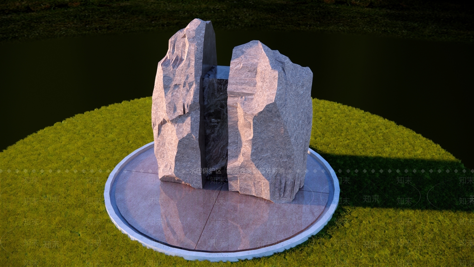 新中式日式石头SU模型下载【ID:1189407859】