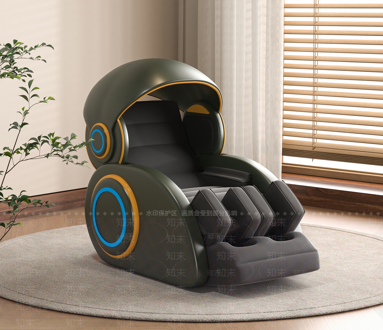 现代按摩椅3D模型下载【ID:1189407479】