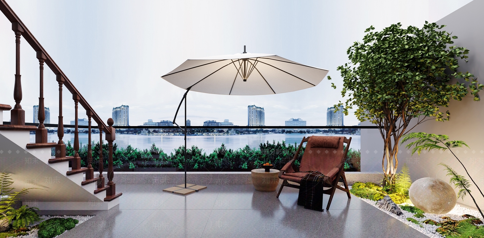 现代阳台3D模型下载【ID:1189406521】