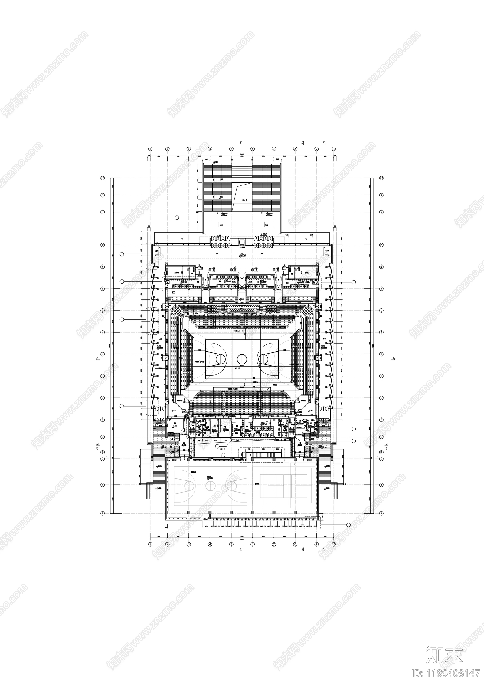 现代体育馆建筑CAD图纸