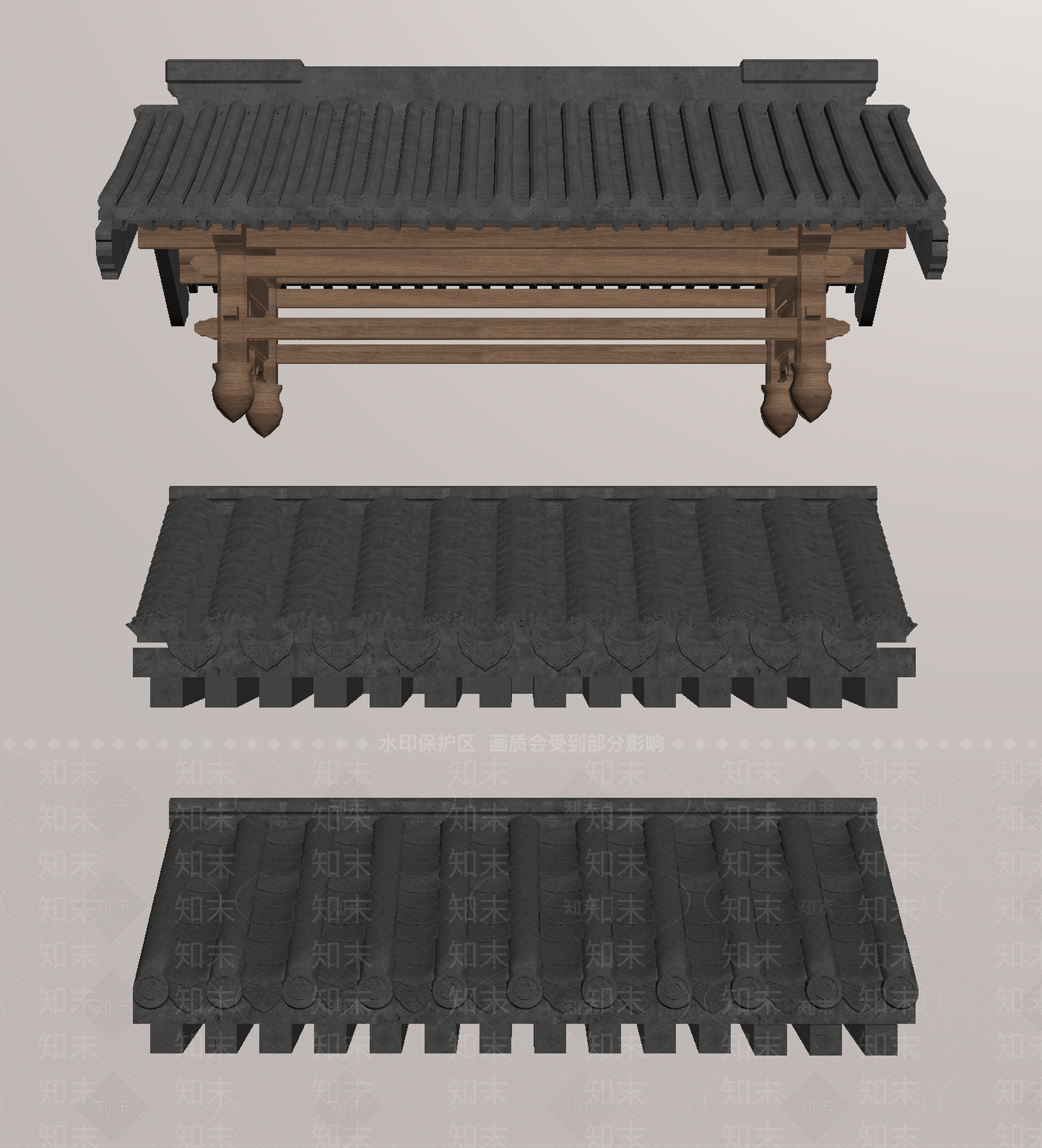 新中式屋檐SU模型下载【ID:1189408293】