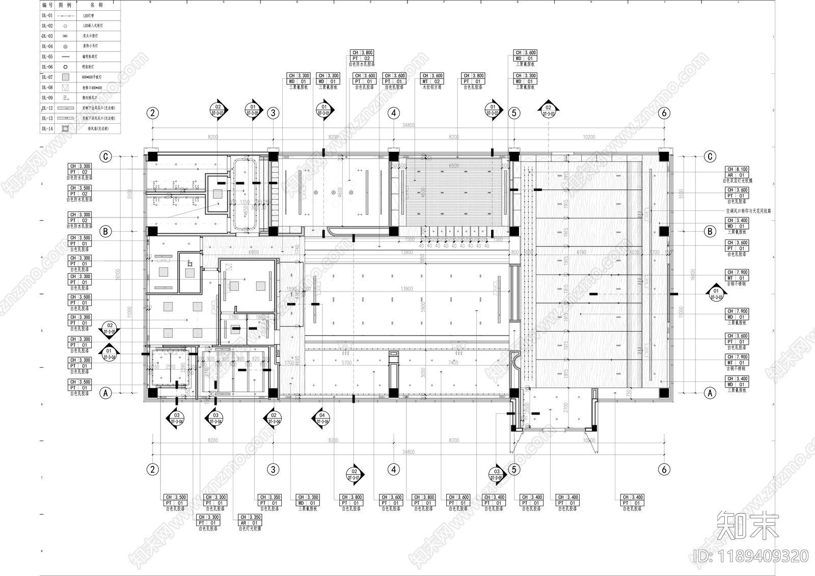 现代售楼处cad施工图下载【ID:1189409320】