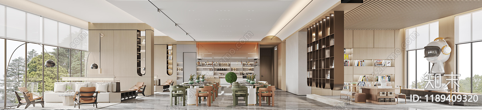 现代售楼处cad施工图下载【ID:1189409320】