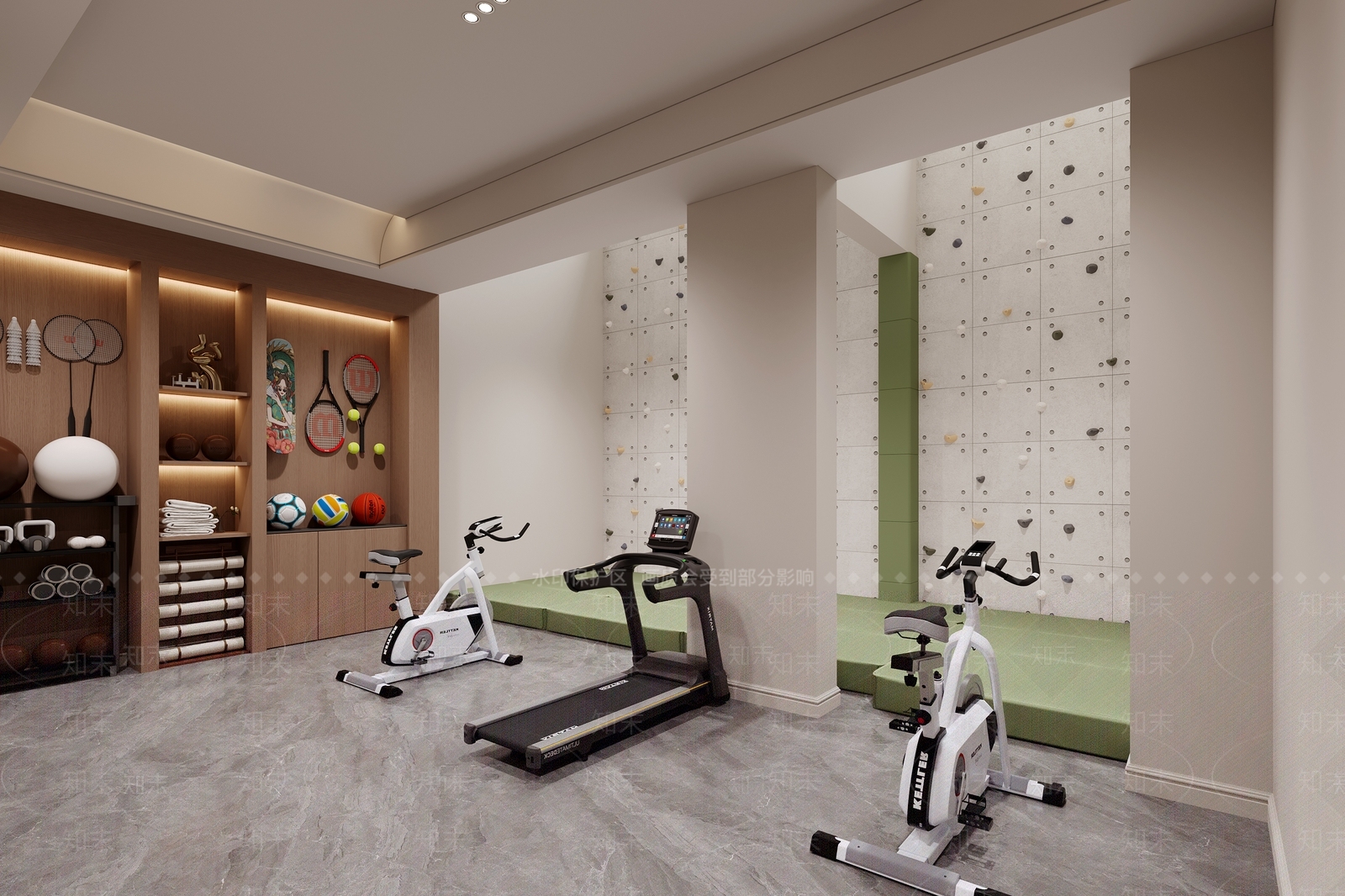 现代美式健身房3D模型下载【ID:1189410018】