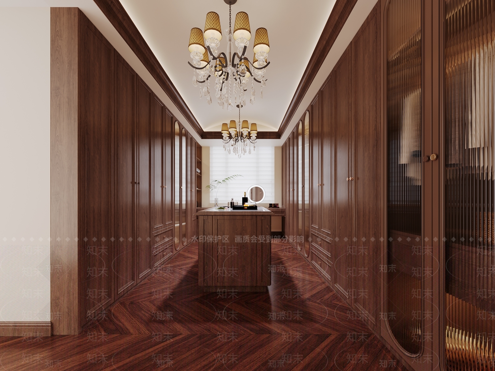 美式法式家居卧室3D模型下载【ID:1189411166】