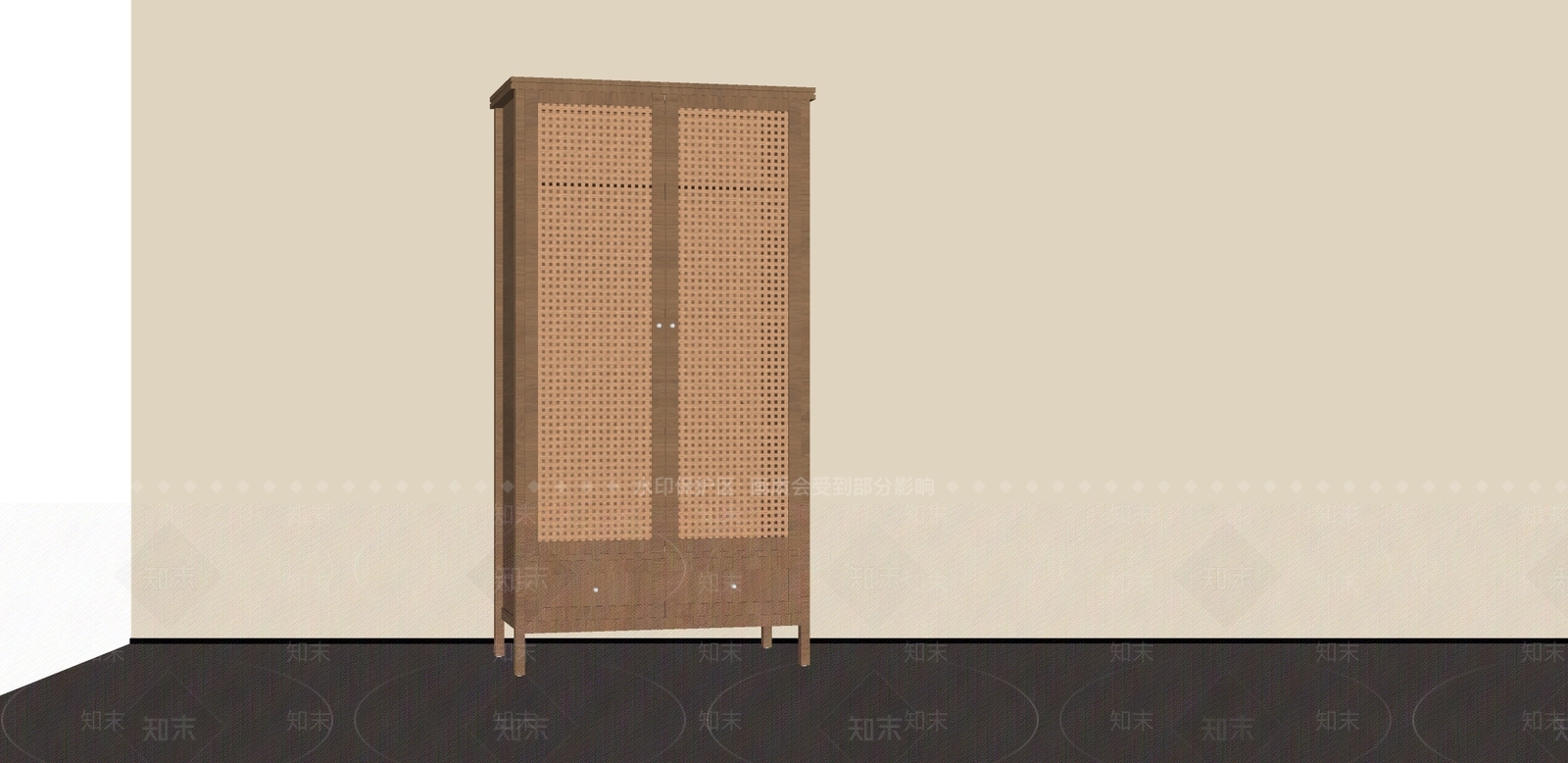 中古侘寂衣柜SU模型下载【ID:1189414238】
