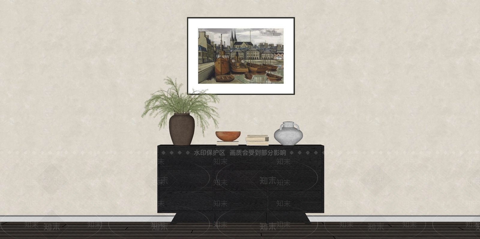侘寂中古斗柜SU模型下载【ID:1189414675】