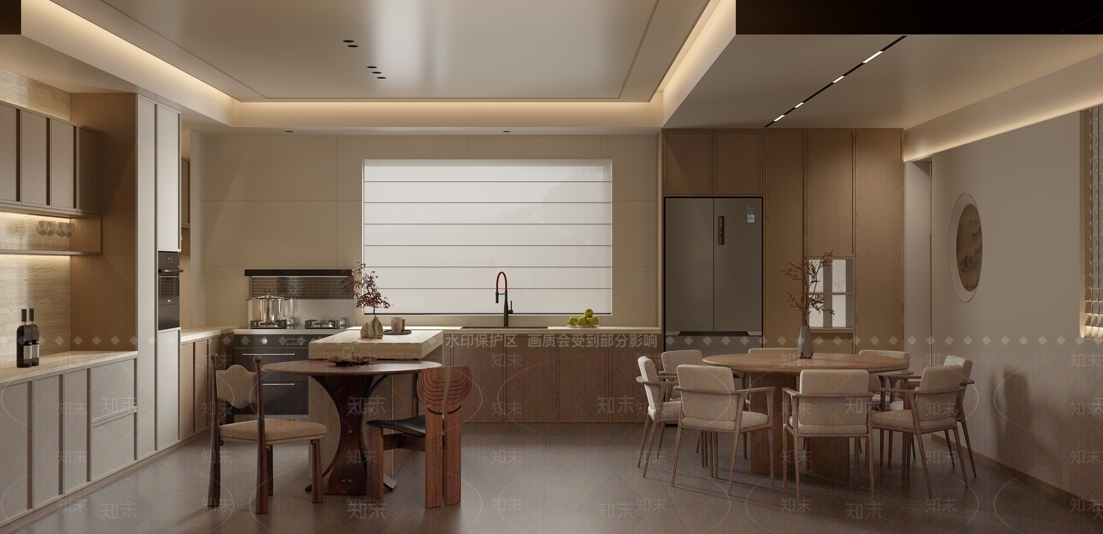 中式客餐厅3D模型下载【ID:1215069885】