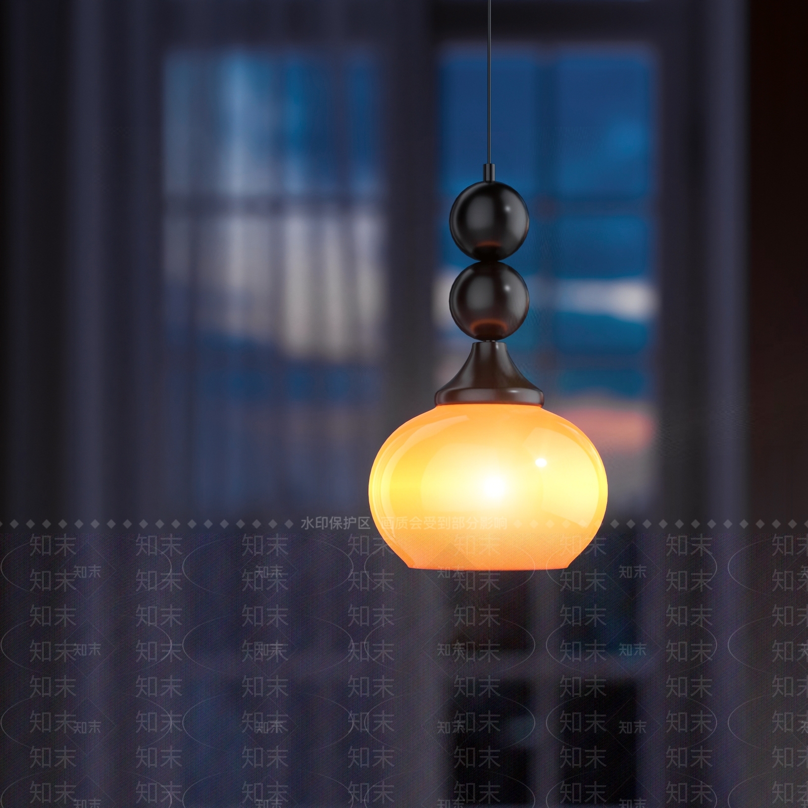 法式复古卧室吊灯3D模型下载【ID:1189417774】