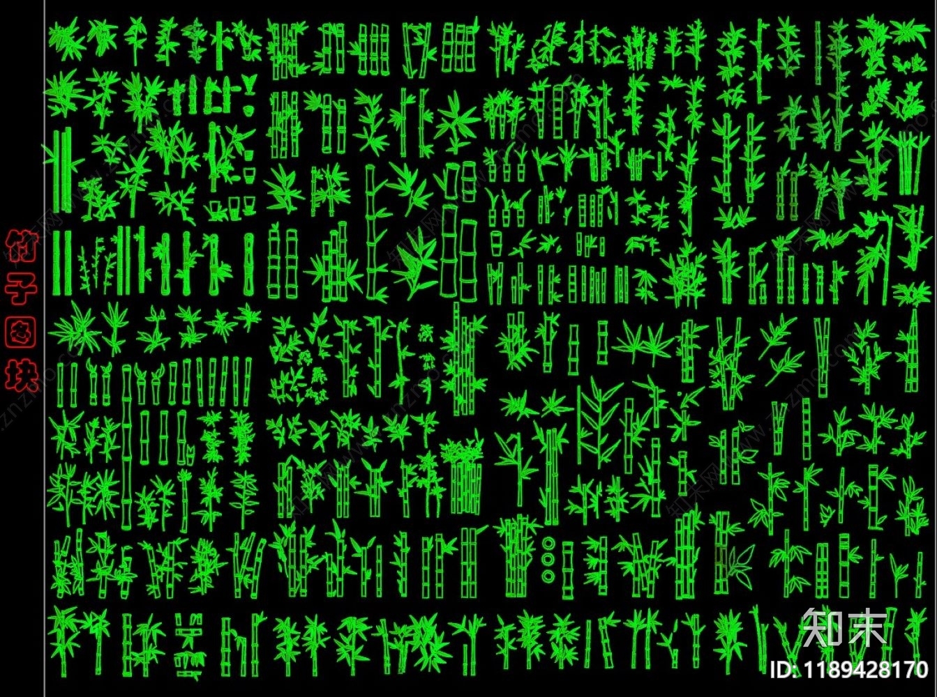 现代绿植cad施工图下载【ID:1189428170】