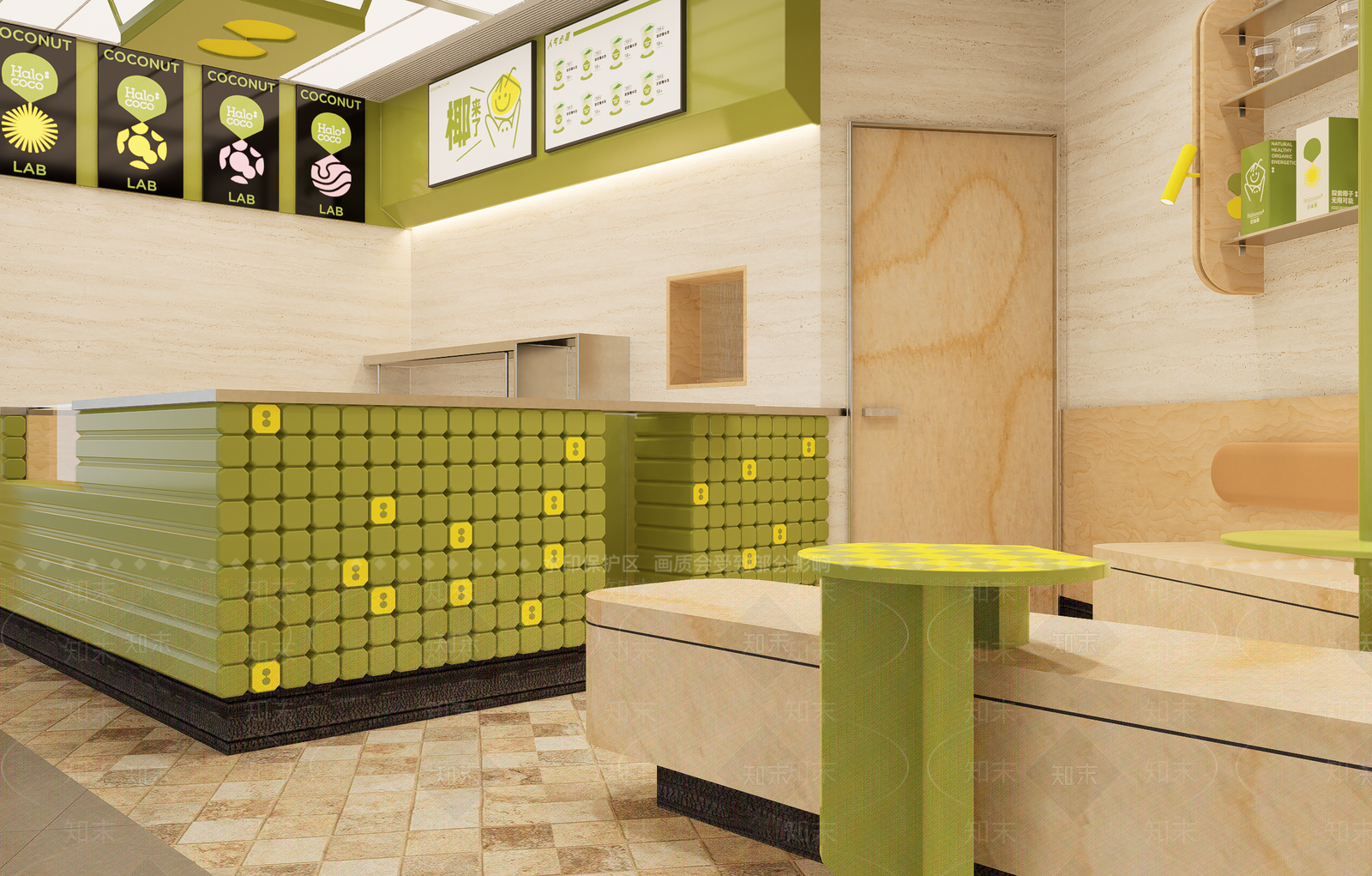 现代奶茶店SU模型下载【ID:1189432838】
