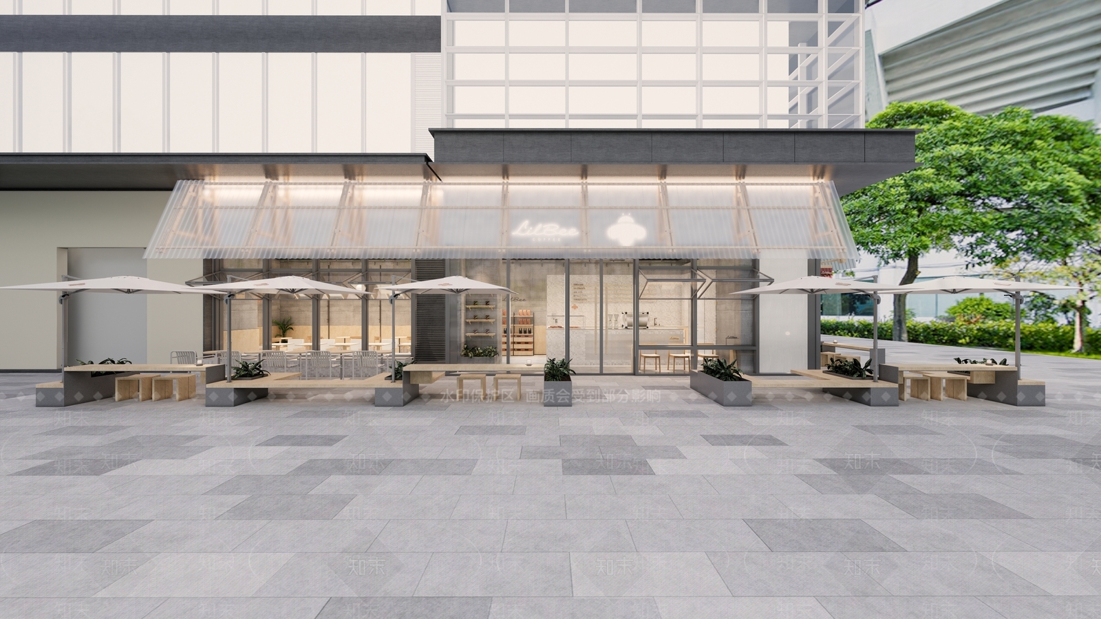 现代咖啡厅SU模型下载【ID:1189434064】