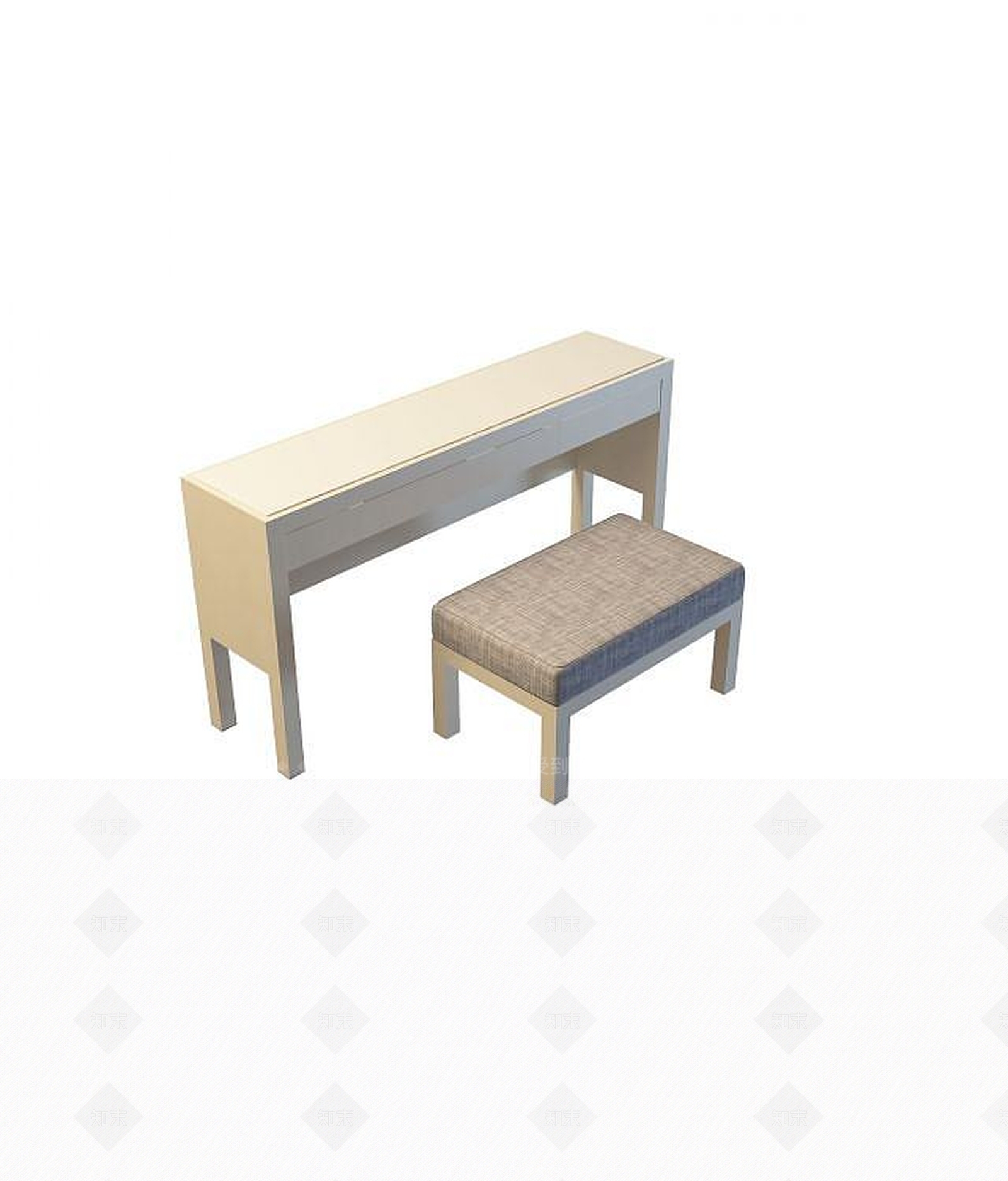 现代简易餐桌3D模型下载【ID:1189433887】