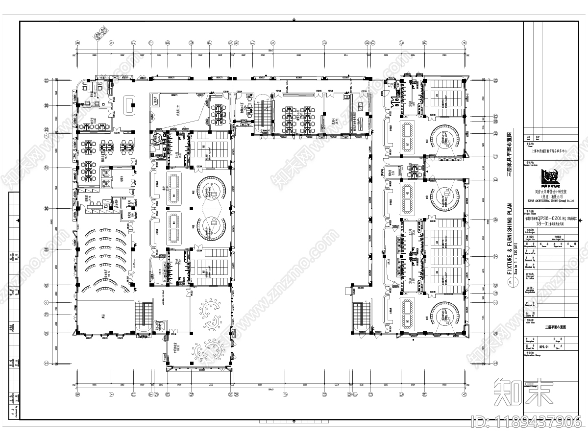 现代幼儿园cad施工图下载【ID:1189437906】