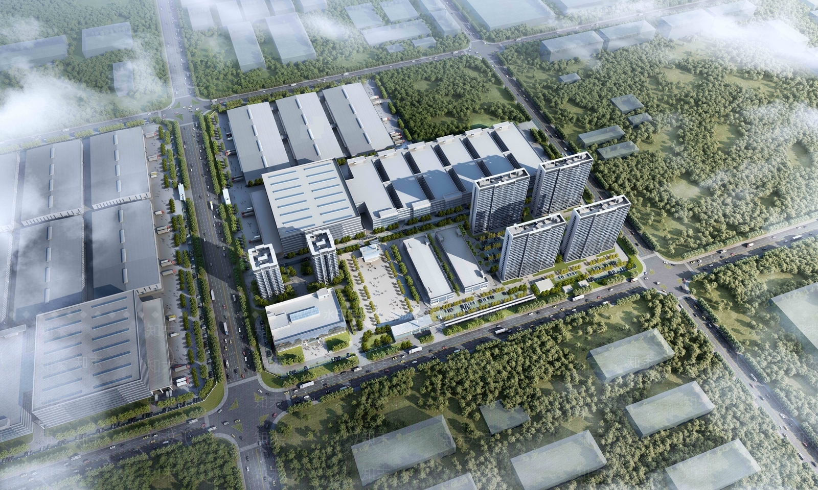 现代厂房SU模型下载【ID:1189439368】