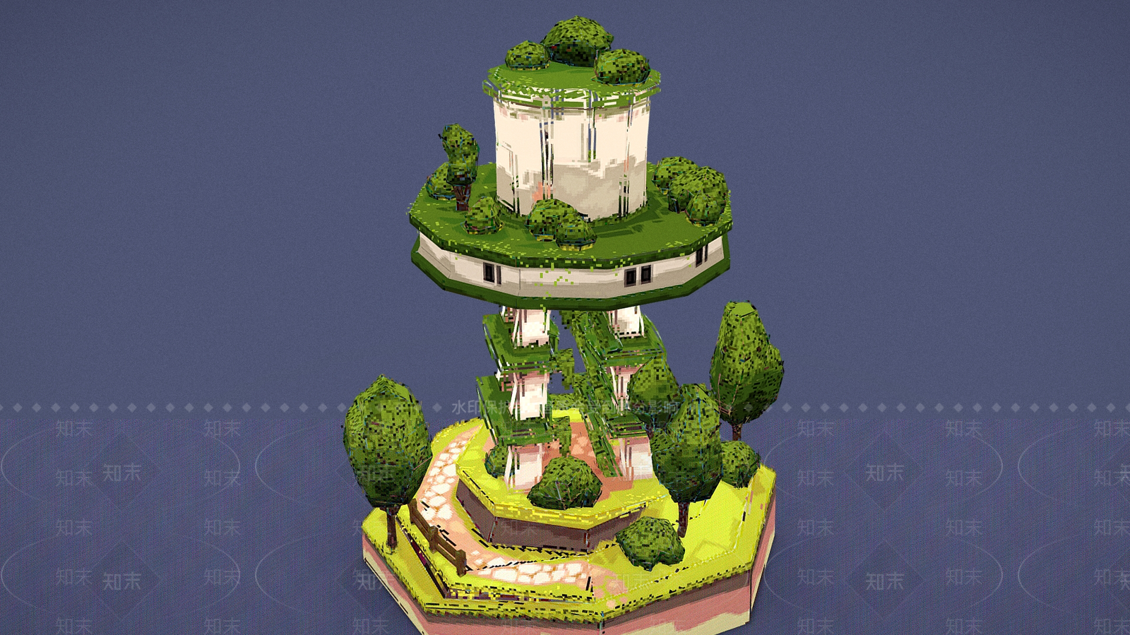 现代艺术风格建筑3D模型下载【ID:1189440805】