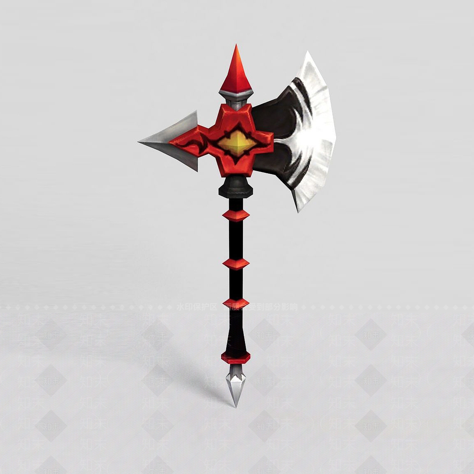 现代龙之谷武器斧头锤子3D模型下载【ID:1189443034】