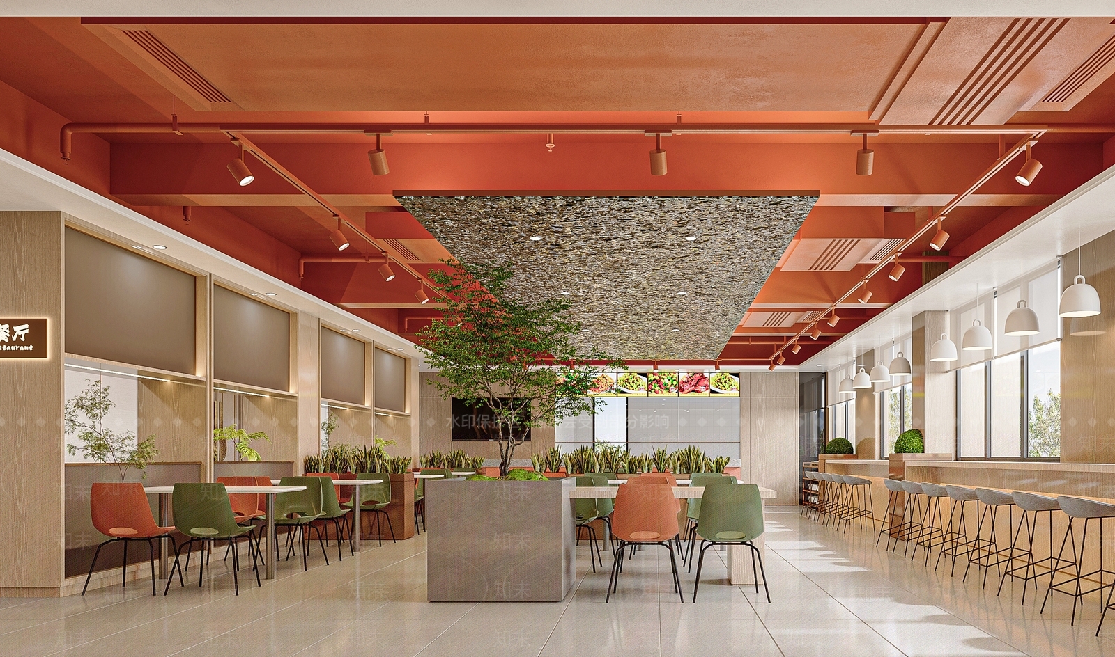 现代食堂SU模型下载【ID:1189444392】