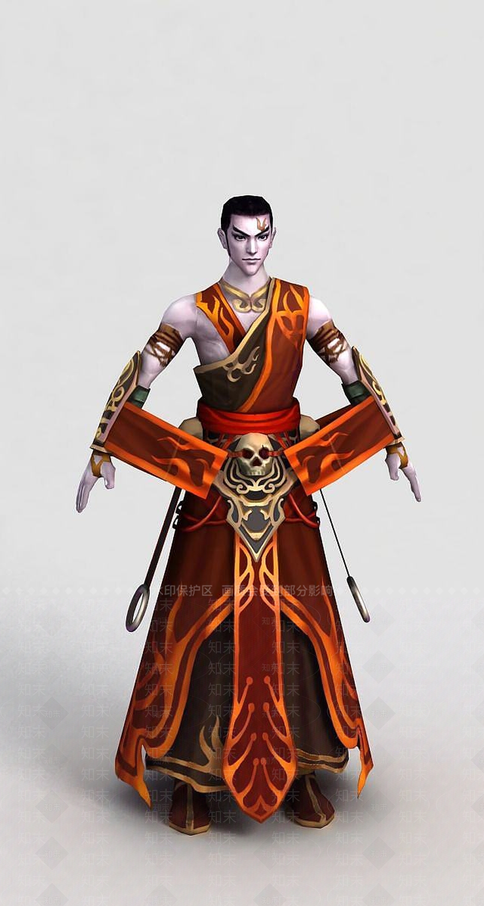 现代洪荒游戏火焰邪君3D模型下载【ID:1189443888】