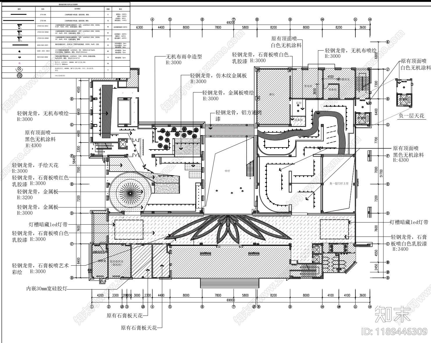 现代博物馆cad施工图下载【ID:1189446309】
