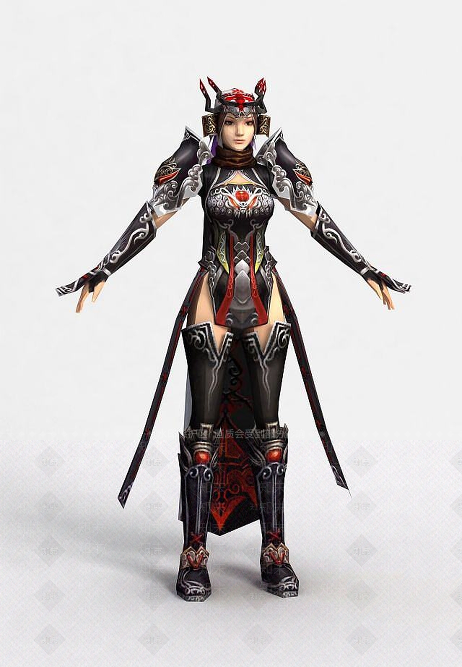 现代游戏美女角色3D模型下载【ID:1189447134】