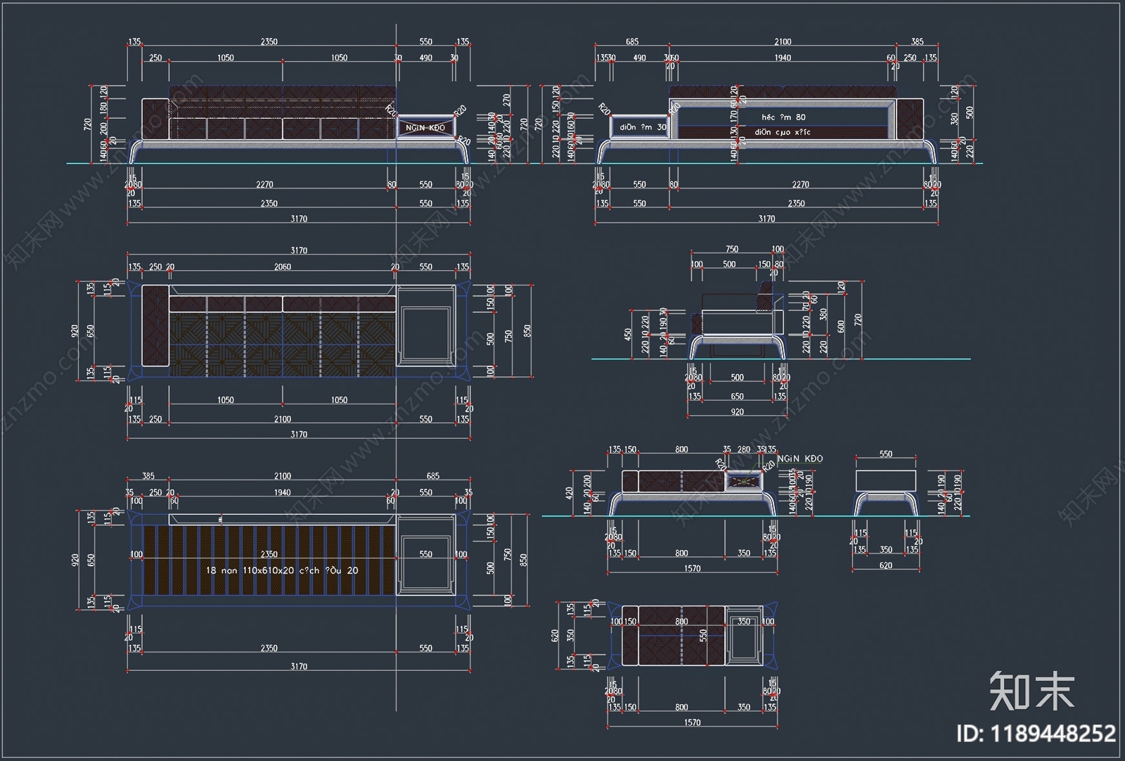 现代沙发施工图下载【ID:1189448252】