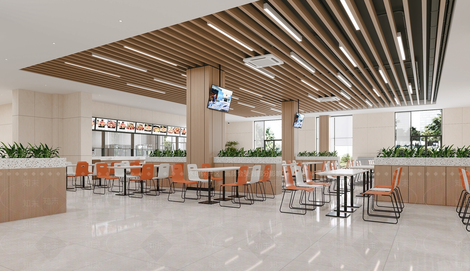 现代食堂3D模型下载【ID:1189452653】