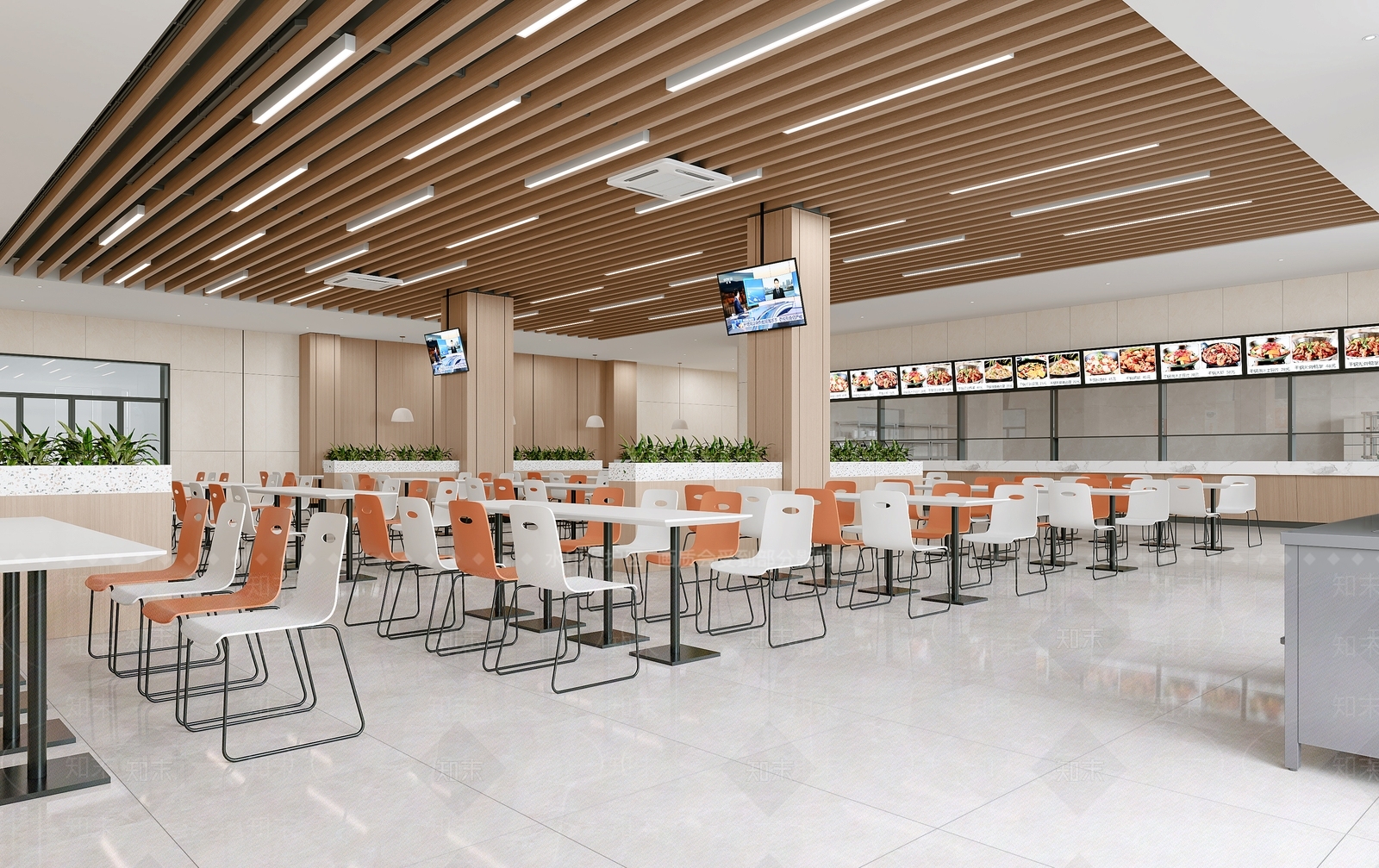现代食堂3D模型下载【ID:1189452653】