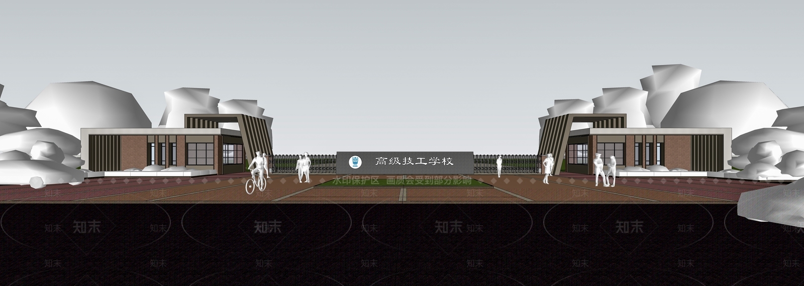 现代小公建SU模型下载【ID:1189452752】
