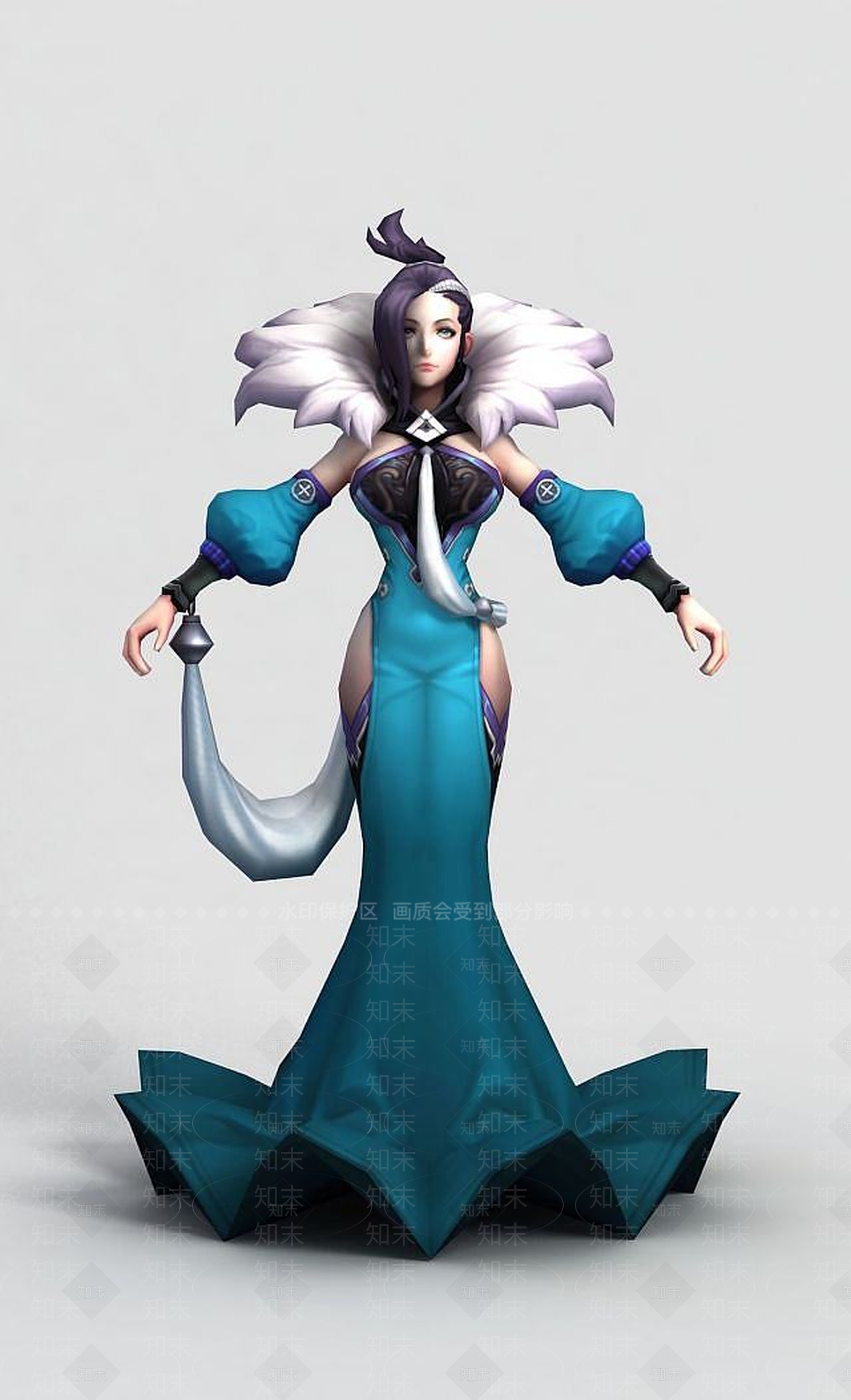 现代王者荣耀女游戏人物3D模型下载【ID:1189455712】