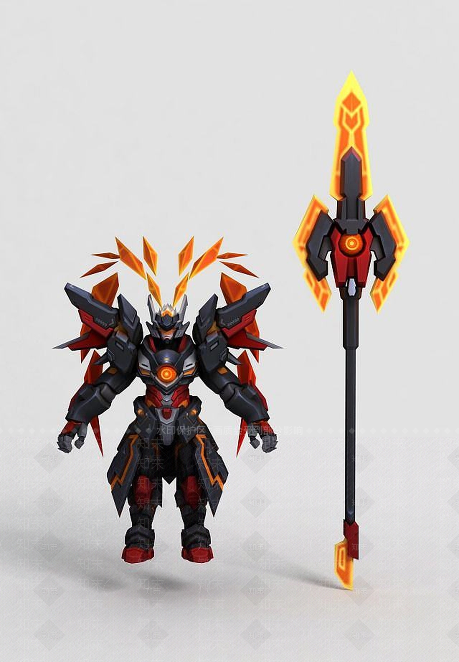 现代王者荣耀男游戏人物角色3D模型下载【ID:1189455758】