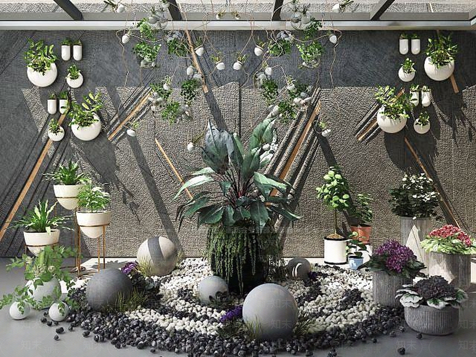 现代景观植物3D模型下载【ID:1189456296】