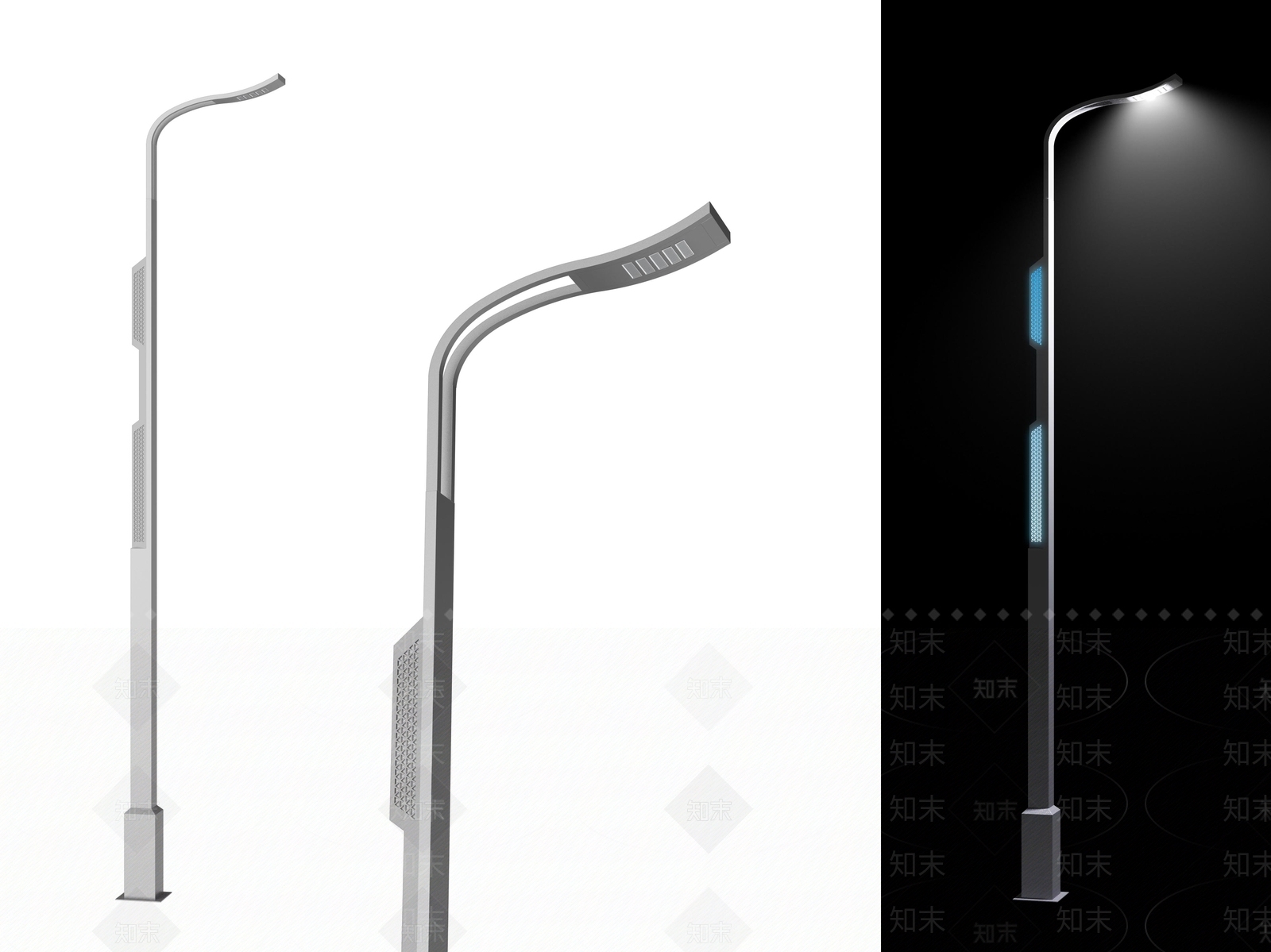 现代简约路灯SU模型下载【ID:1189456354】