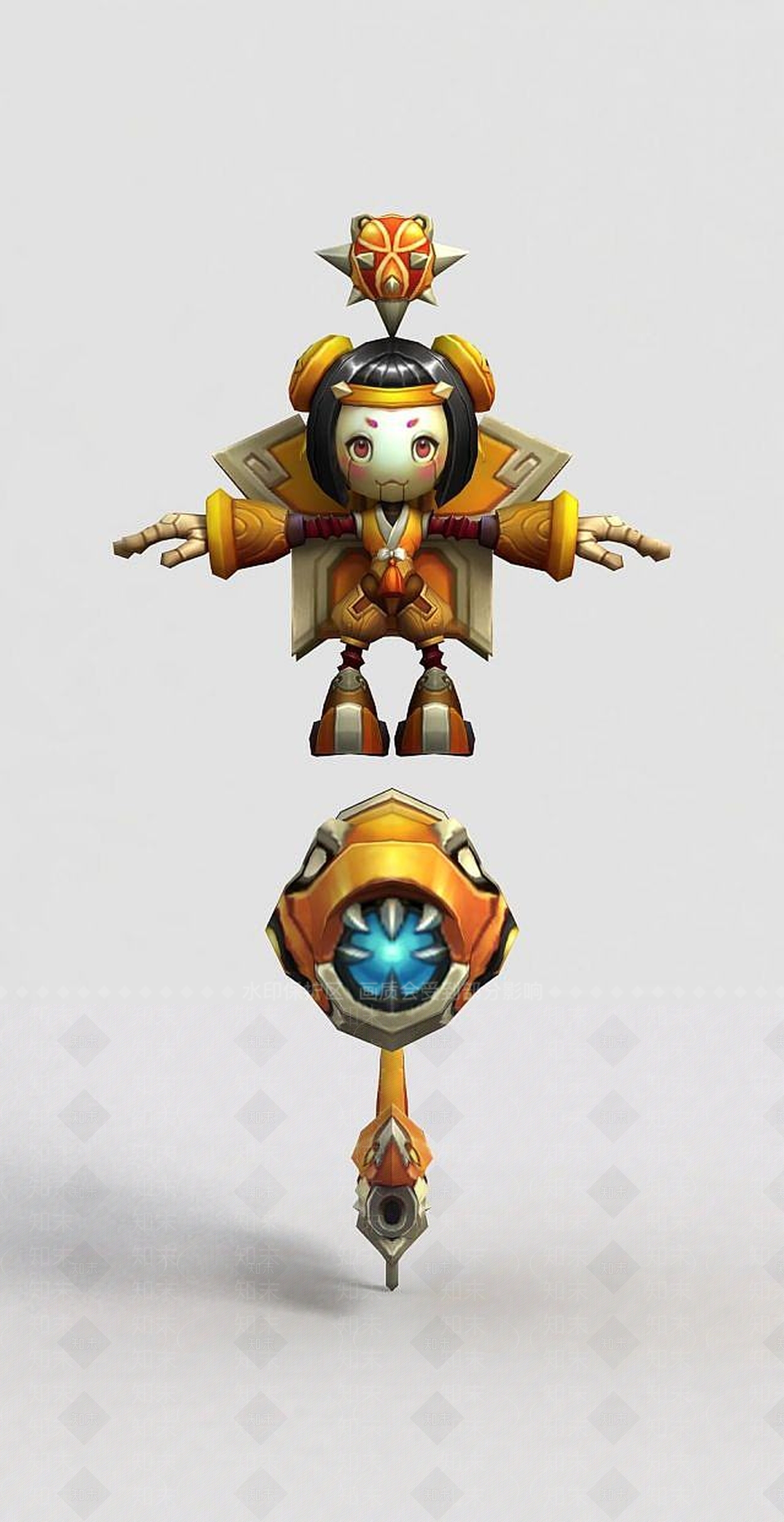 现代王者荣耀男游戏人物角色3D模型下载【ID:1189456425】