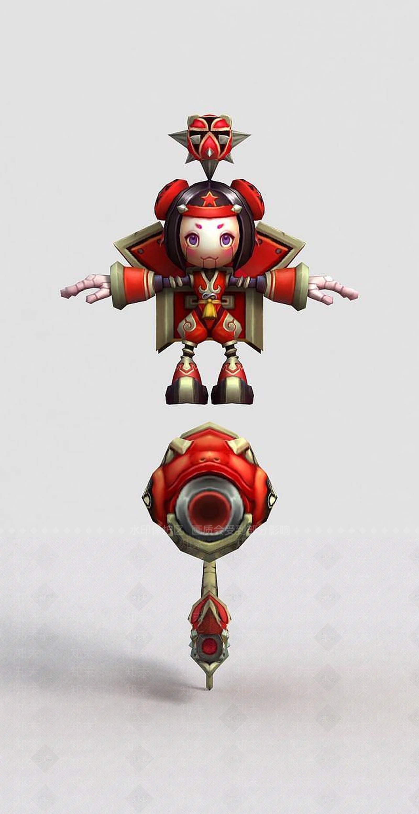 现代王者荣耀男游戏人物角色3D模型下载【ID:1189456417】