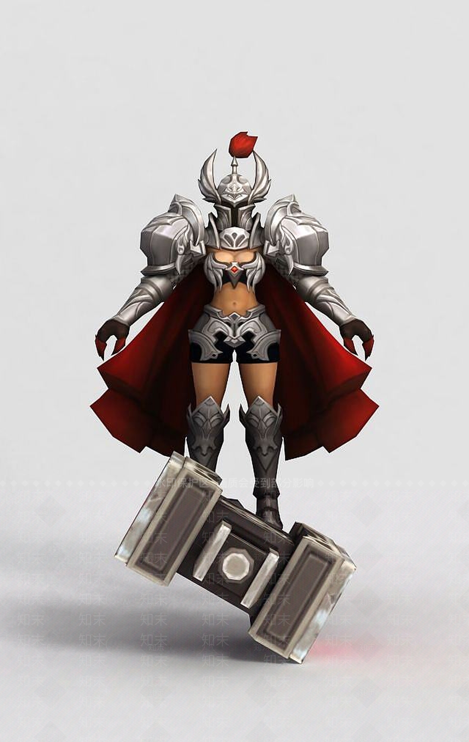 现代王者荣耀女游戏人物角色3D模型下载【ID:1189456522】