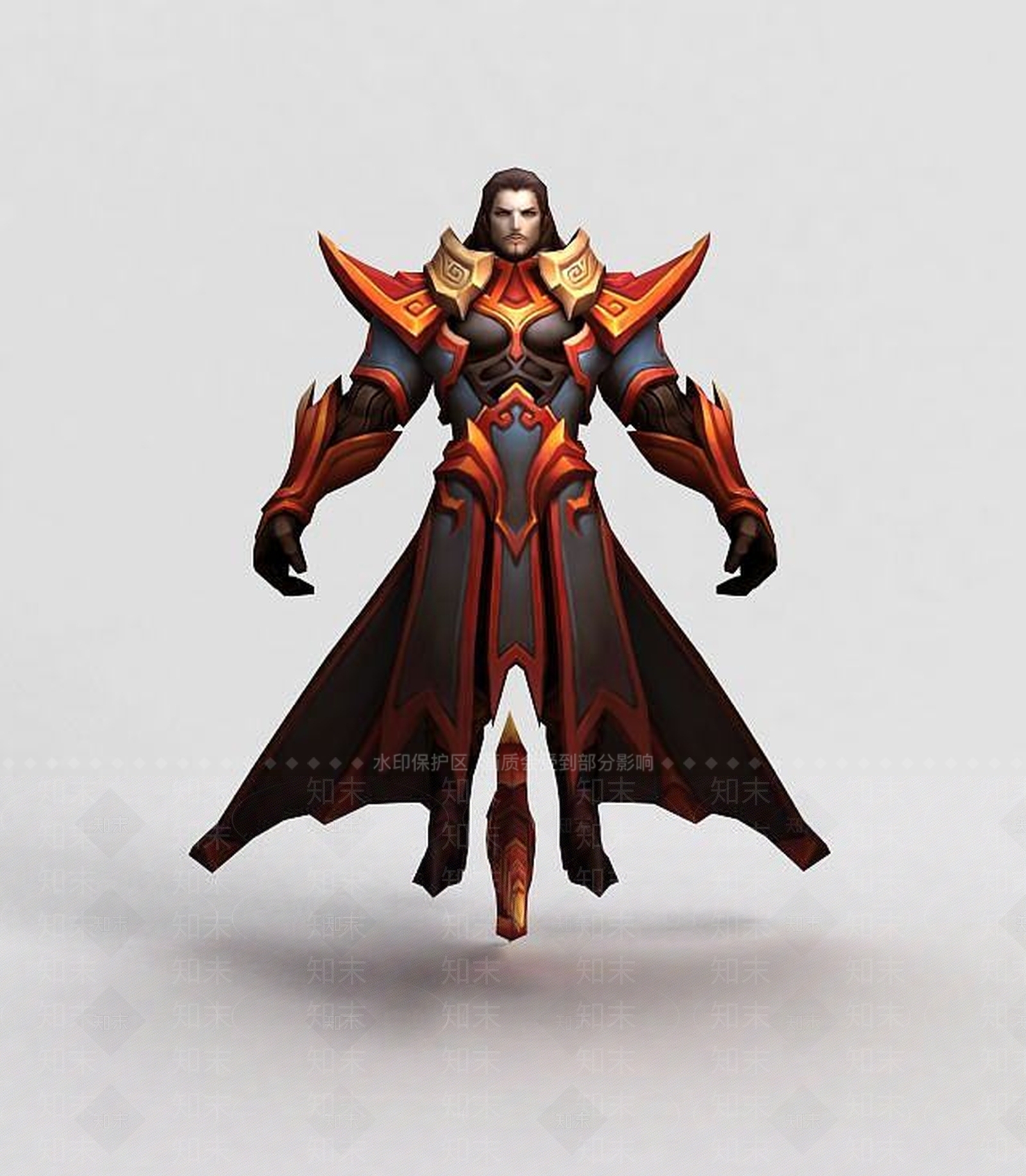 现代王者荣耀男游戏人物角色3D模型下载【ID:1189456847】