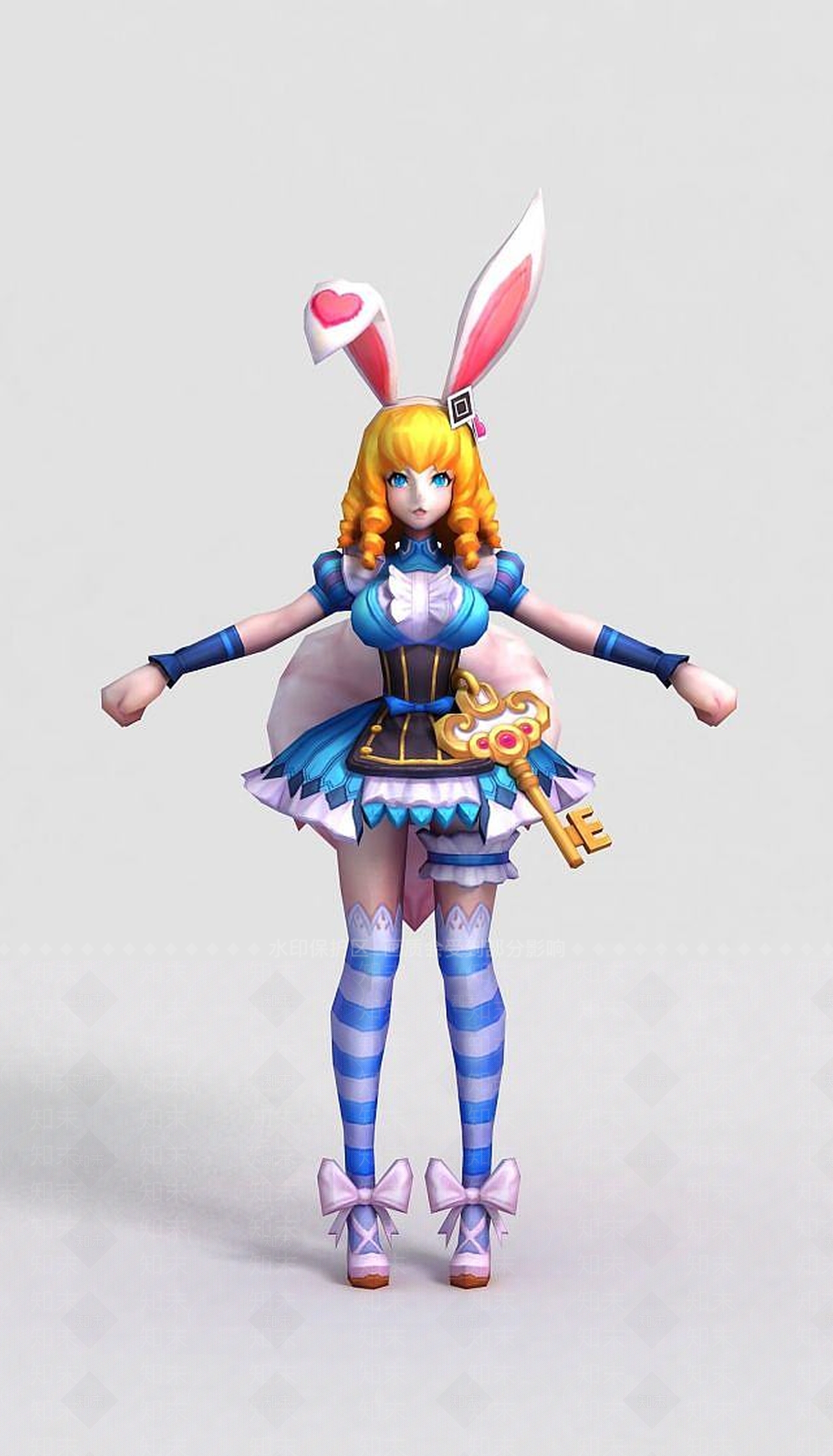 现代王者荣耀女游戏人物角色3D模型下载【ID:1189456943】