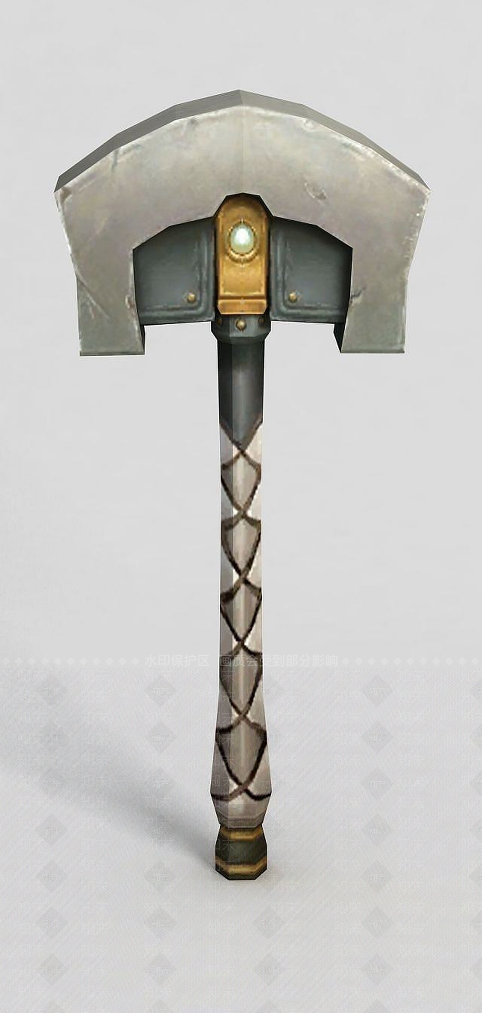 现代龙之谷武器斧头锤子3D模型下载【ID:1189459937】