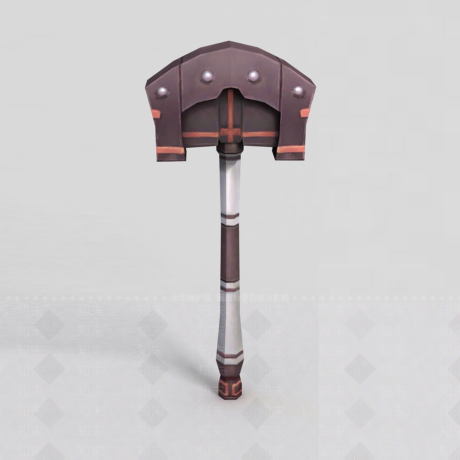 现代龙之谷武器斧头锤子3D模型下载【ID:1189460070】