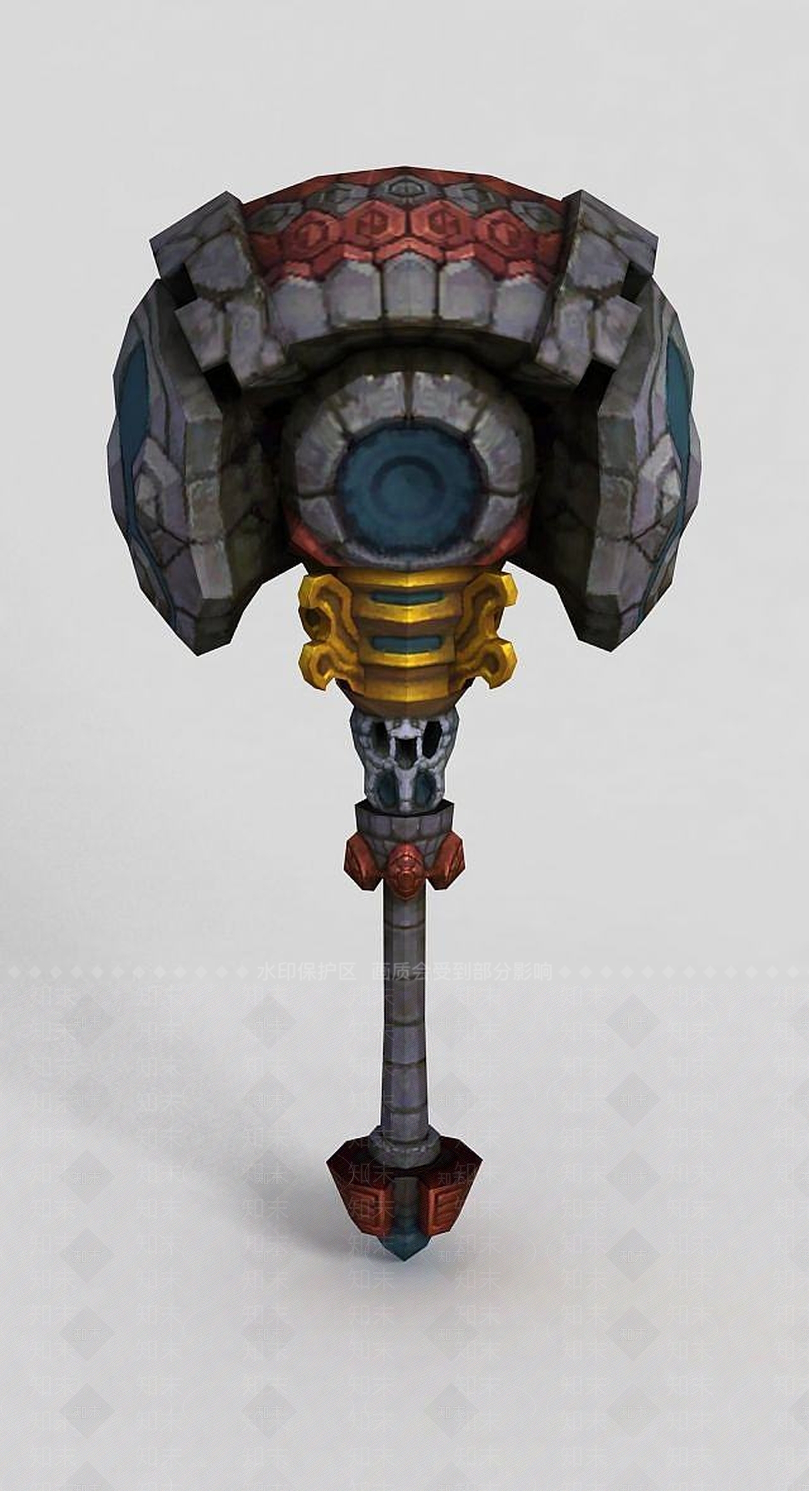 现代龙之谷武器斧头锤子3D模型下载【ID:1189460056】